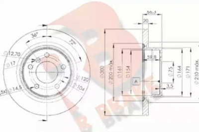R BRAKE 78rbd23406 -  Тормозной диск